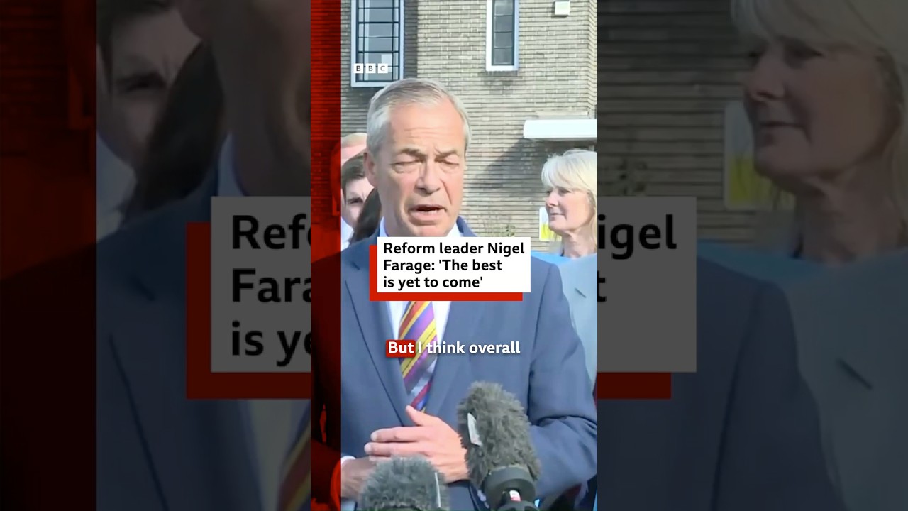 Reform leader Nigel Farage: 'The best is yet to come'. #UKPolitics #Politics #BBCNews