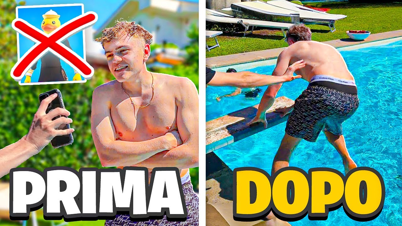 INDOVINA la SKIN di Fortnite o TUFFO in PISCINA!! Villa The Booyz
