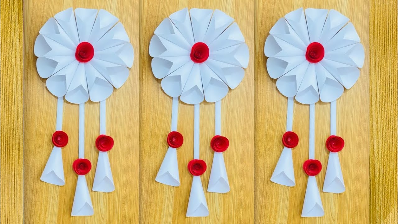 Idée de créer une fleur en papier facile #diy #craft #flowers 