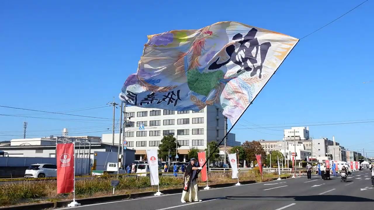 ４K　俄嘉屋（にわかや）水島よさこい2025(八間川通り北)
