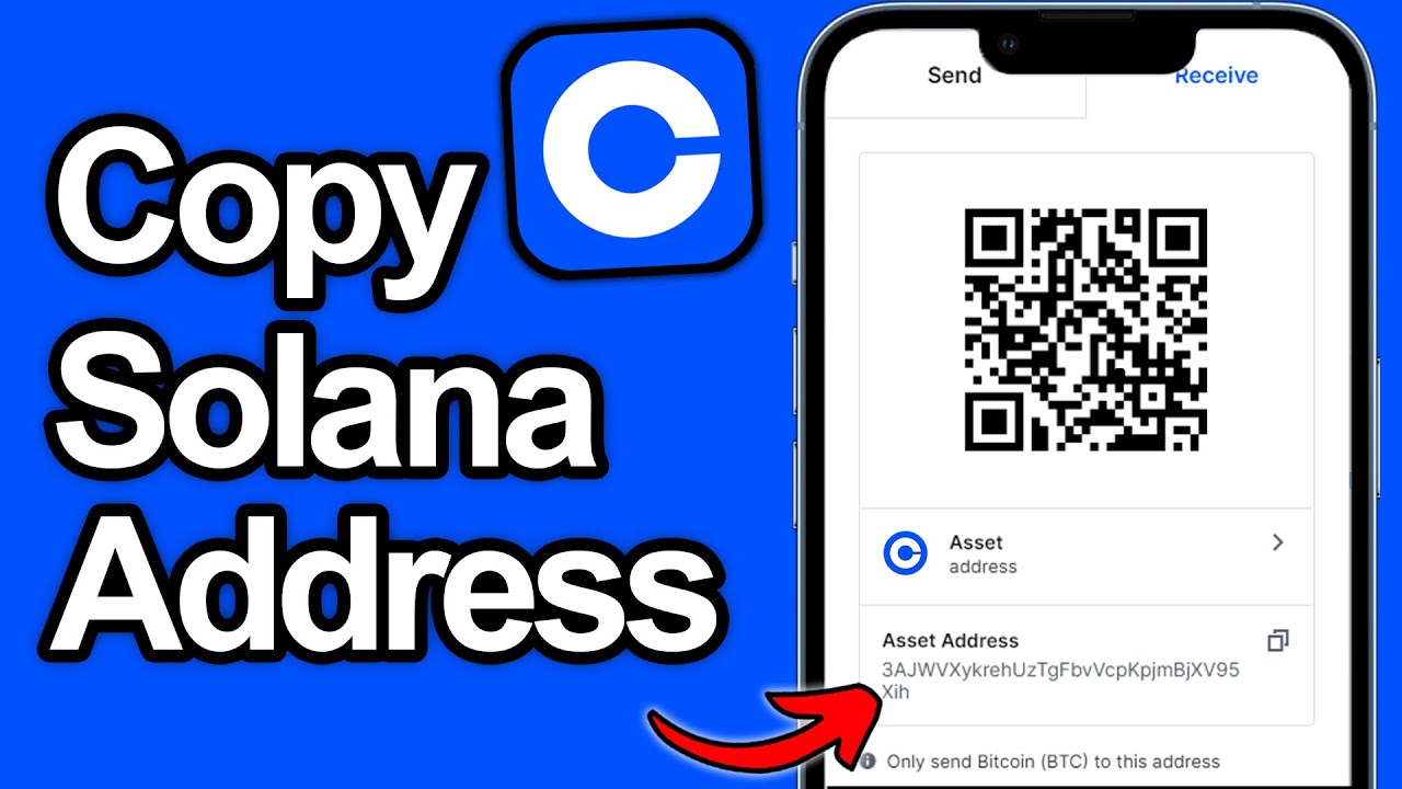 Как скопировать адрес кошелька Solana (SOL) в Coinbase Wallet