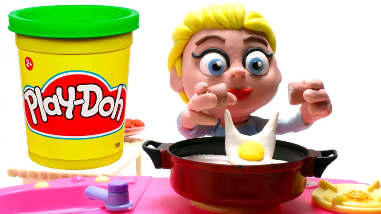 DibusYmas Elsa & Olaf Stop motion playdoh animation Frozen disney claymation video