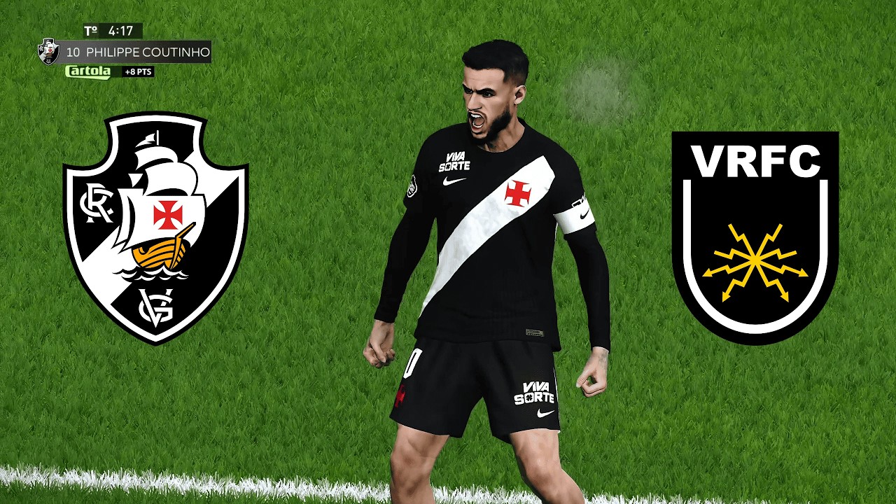 Vasco x Volta Redonda simulação realista no pes 2021 atualizado 2026