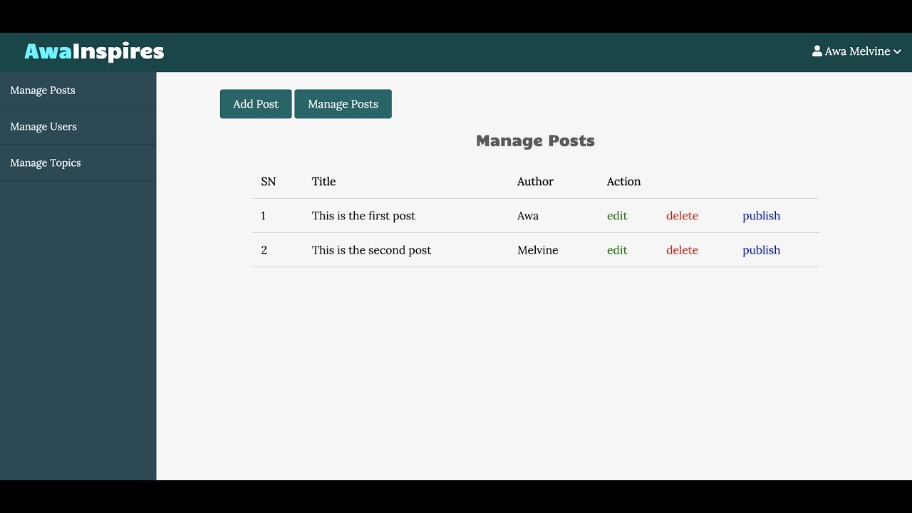 Designing Admin pages for blog website | How to design a responsive blog with HTML & CSS
