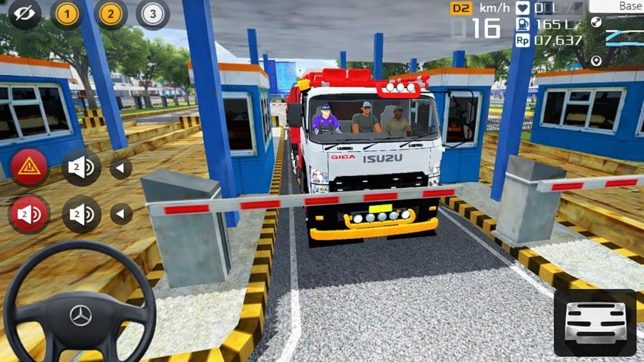 MOBIL TRUK PANJANG ISUZU GIGA KONTAINER BAWA PENUMPANG SEPENUH-PENUHNNYA BUS SIMULATOR INDONESIA MOD