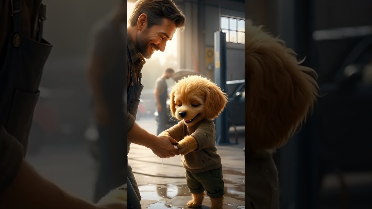 poor puppy gift a cycle his sister ❤️🥰||#ai #story #viral #short