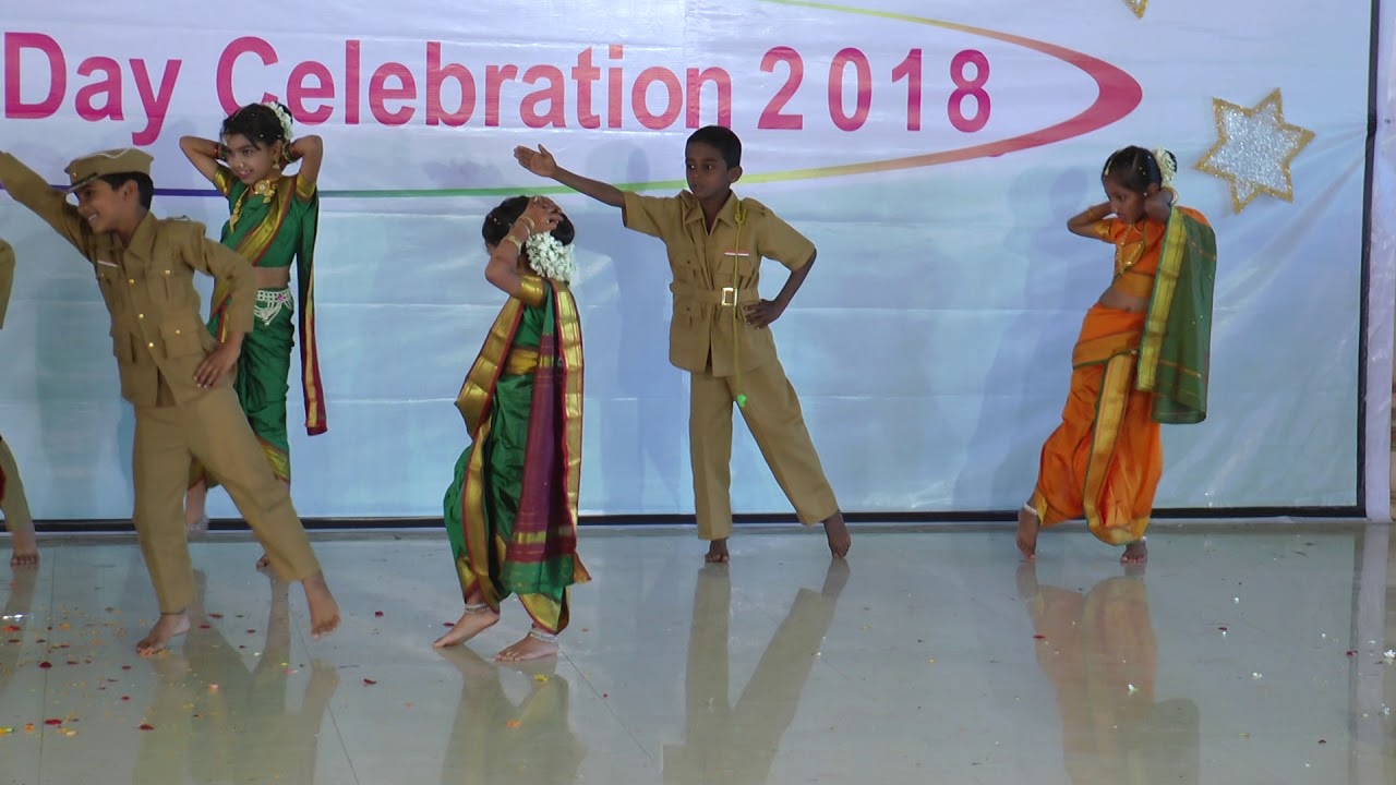 Polic walya cycle walya - HD English Medium School Gathering Dance - 2017-18