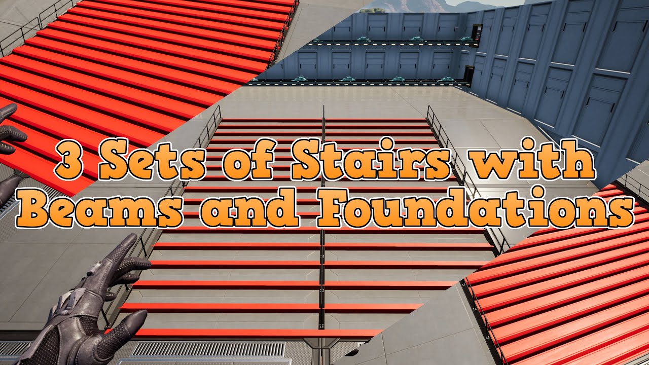 Satisfactory Tutorial - 3 sets of Unique Stairs Using Beams and Foundations