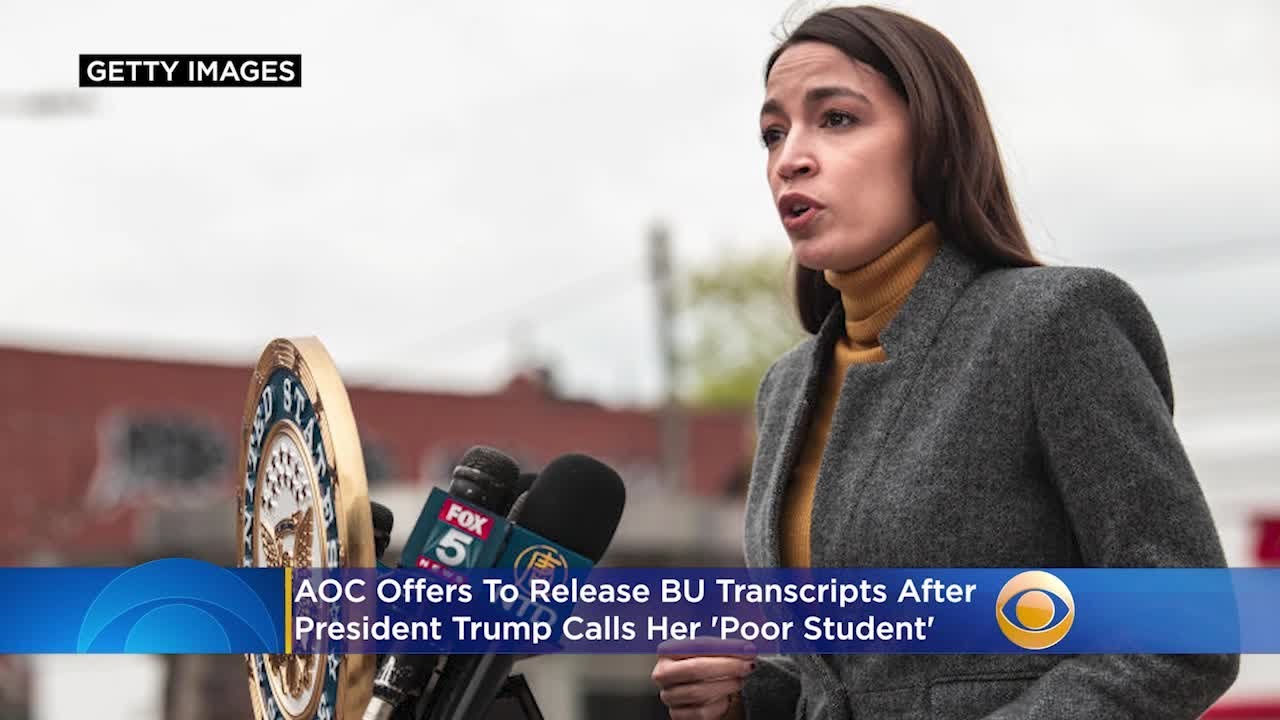 AOC Offers To Release BU Transcripts After President Trump Calls Her 'Poor Student'