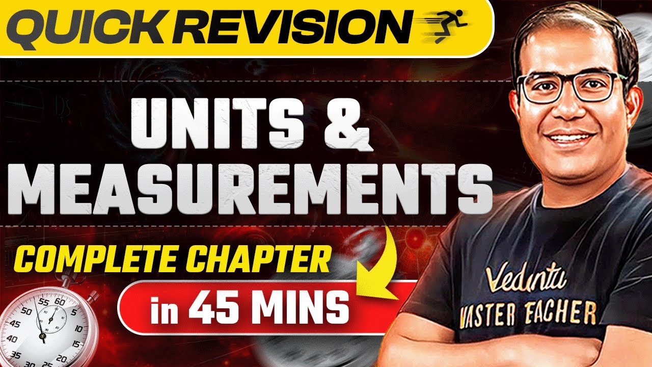 Quick Revision of Units and Dimensions Class 11🔥 | JEE Main 2025 | Vinay Shur Sir