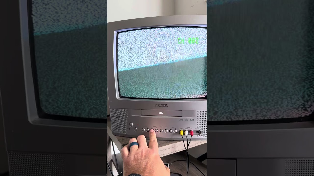 How to change input on a CRT TV with no remote .