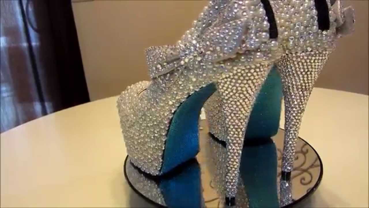 Diamonds and Pearls Bridal Shoe