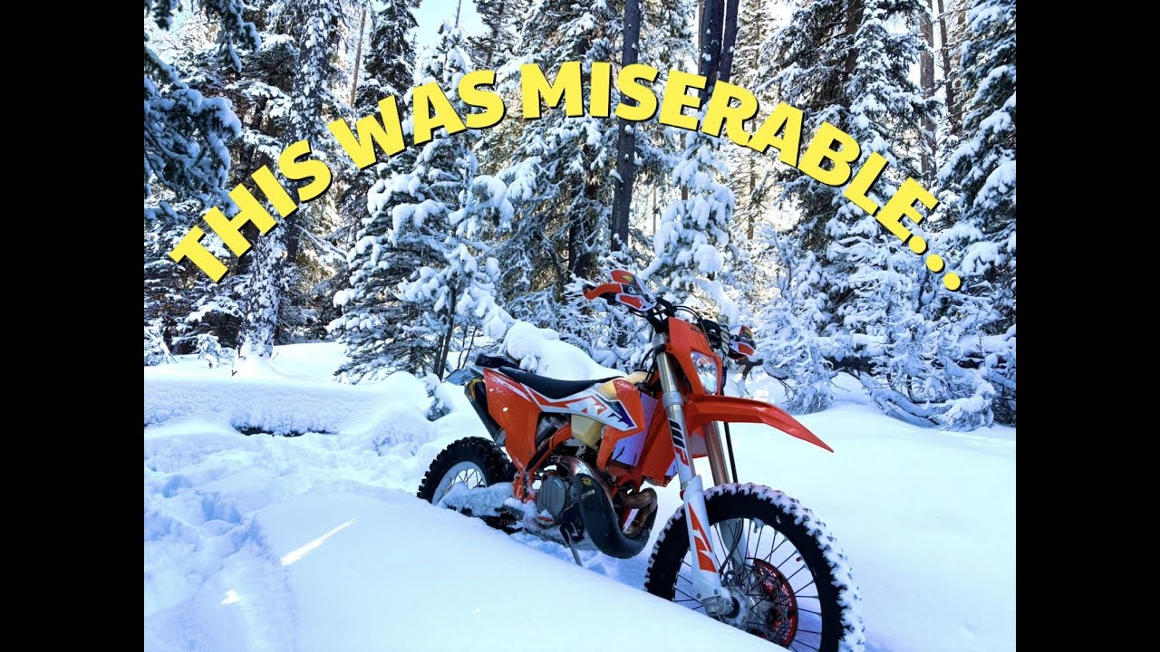 The HARDEST SNOW RIDE I've ever done! (KTM300XCW)