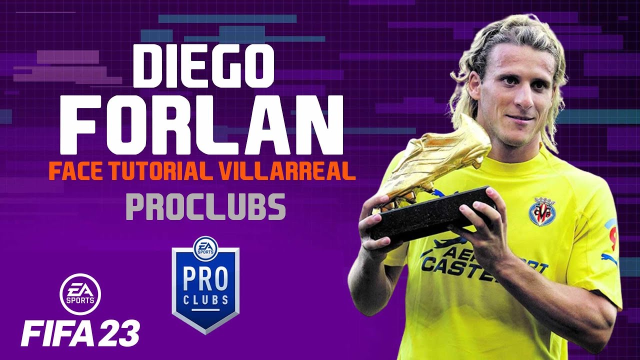 DIEGO FORLAN FACE FIFA 23 Pro Clubs Face Creation LOOK ALIKE VILLARREAL