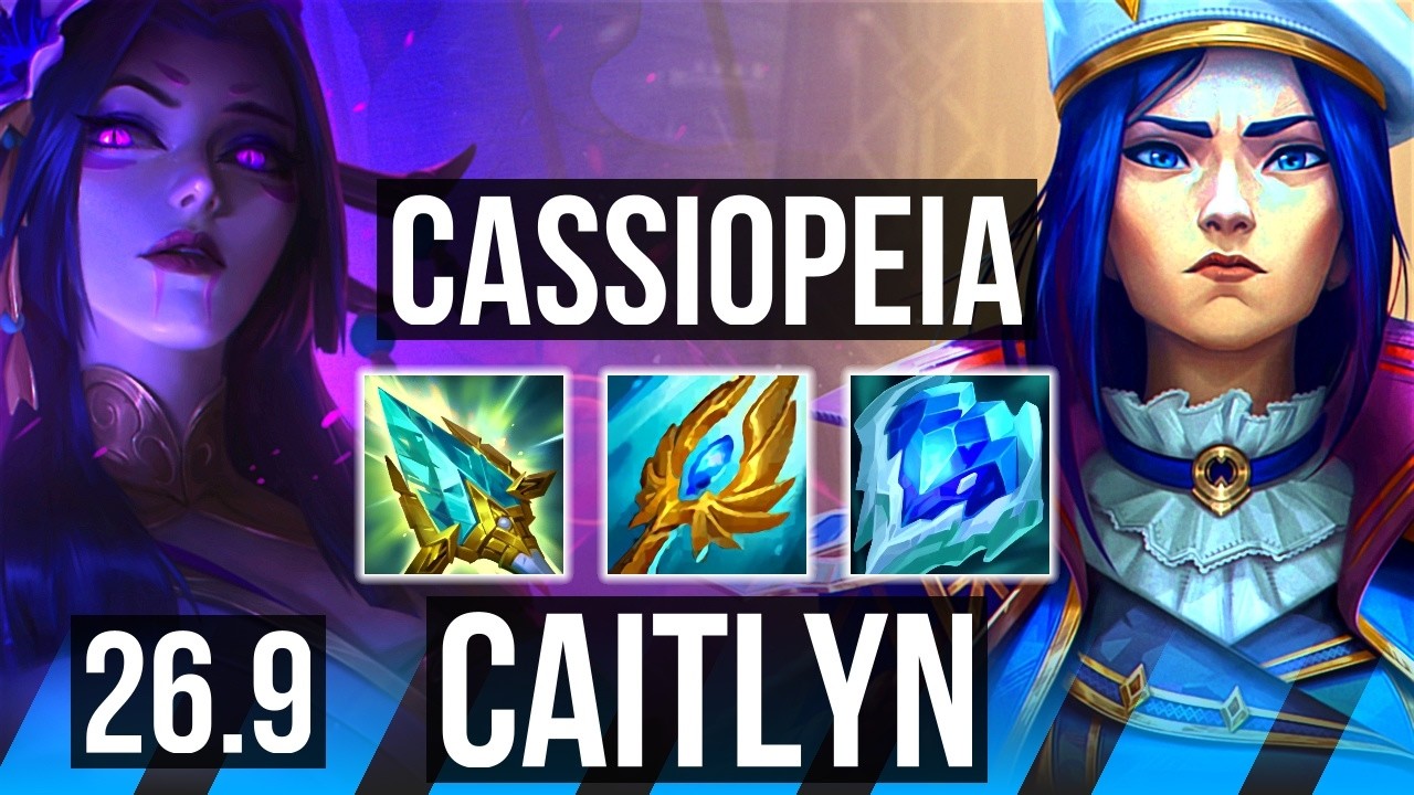 CASSIOPEIA vs CAITLYN (MID) | Good KDA: 17/1/12, Deathfire Touch, 46K damage | NA Challenger | 26.9
