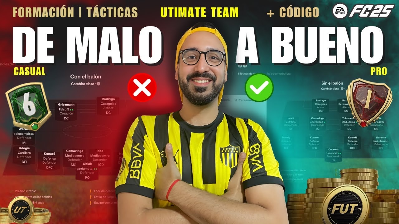 PASAR DE JUGADOR CASUAL A PRO EN FC25 USANDO T&Aacute;CTICAS META