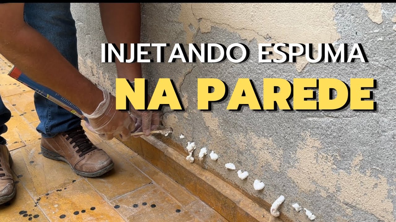 Injetando espuma na parede