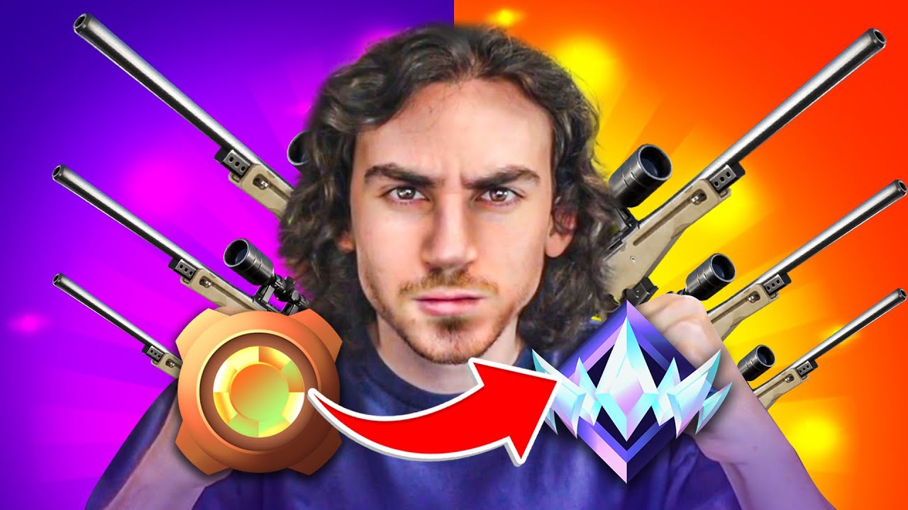 24 Horas SOLO A SNIPER de BRONCE a UNREAL en FORTNITE