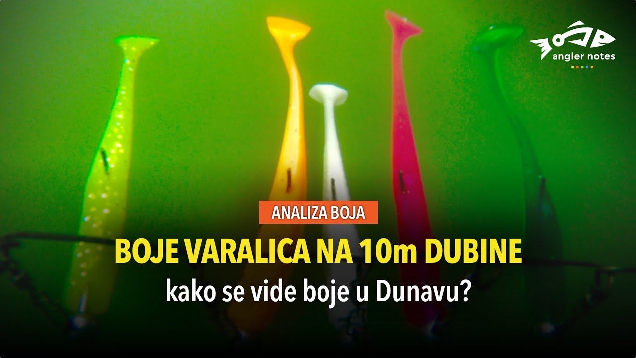 Svetlost i boja varalica na 10m dubine u Dunavu / Underwater How Lure Colors Looks at 10m in River