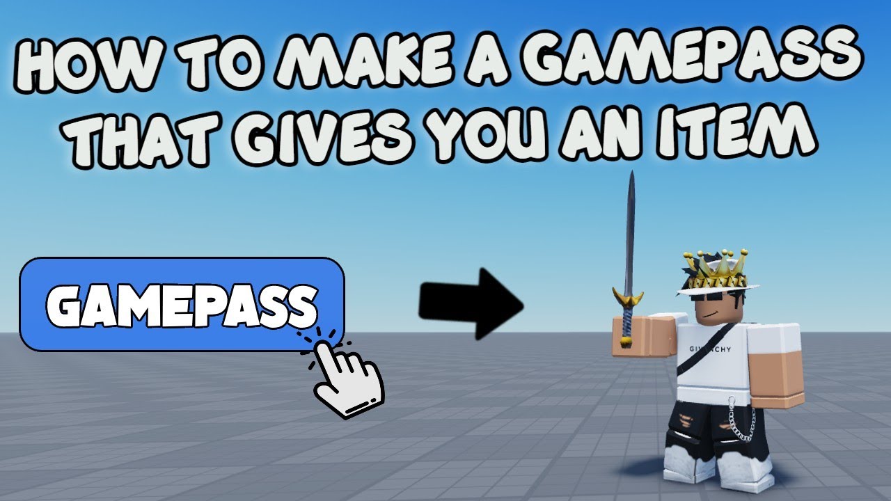 HOW TO MAKE A GAMEPASS THAT GIVES YOU AN ITEM 🛠️ Roblox Studio Tutorial