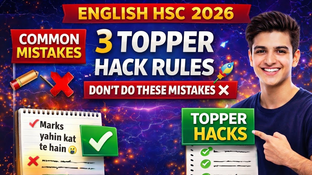 English HSC 2026 ❌ Ye Mistakes Mat Karo | 3 Topper Hacks for 90+  in Board #englishexams #board2026 