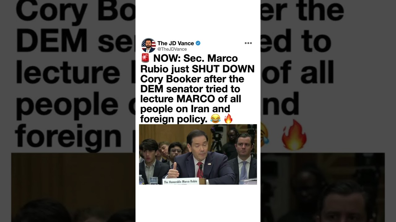 🚨 Marco Rubio vs Cory Booker: Senate Hearing Clash Over Iran Goes Viral 🇺🇸