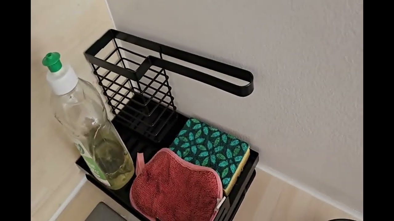 Cocolemon Evier Cuisine Porte &Eacute;ponge Organiseur, Pratique organiseur d'accessoires d'&eacute;vier  M&eacute;tal  A