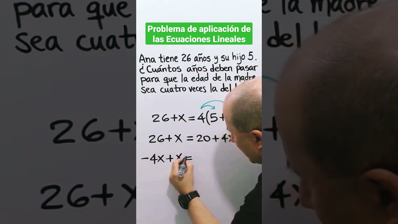 Ecuaciones lineales | Problema 1 #shorts de #julioprofe