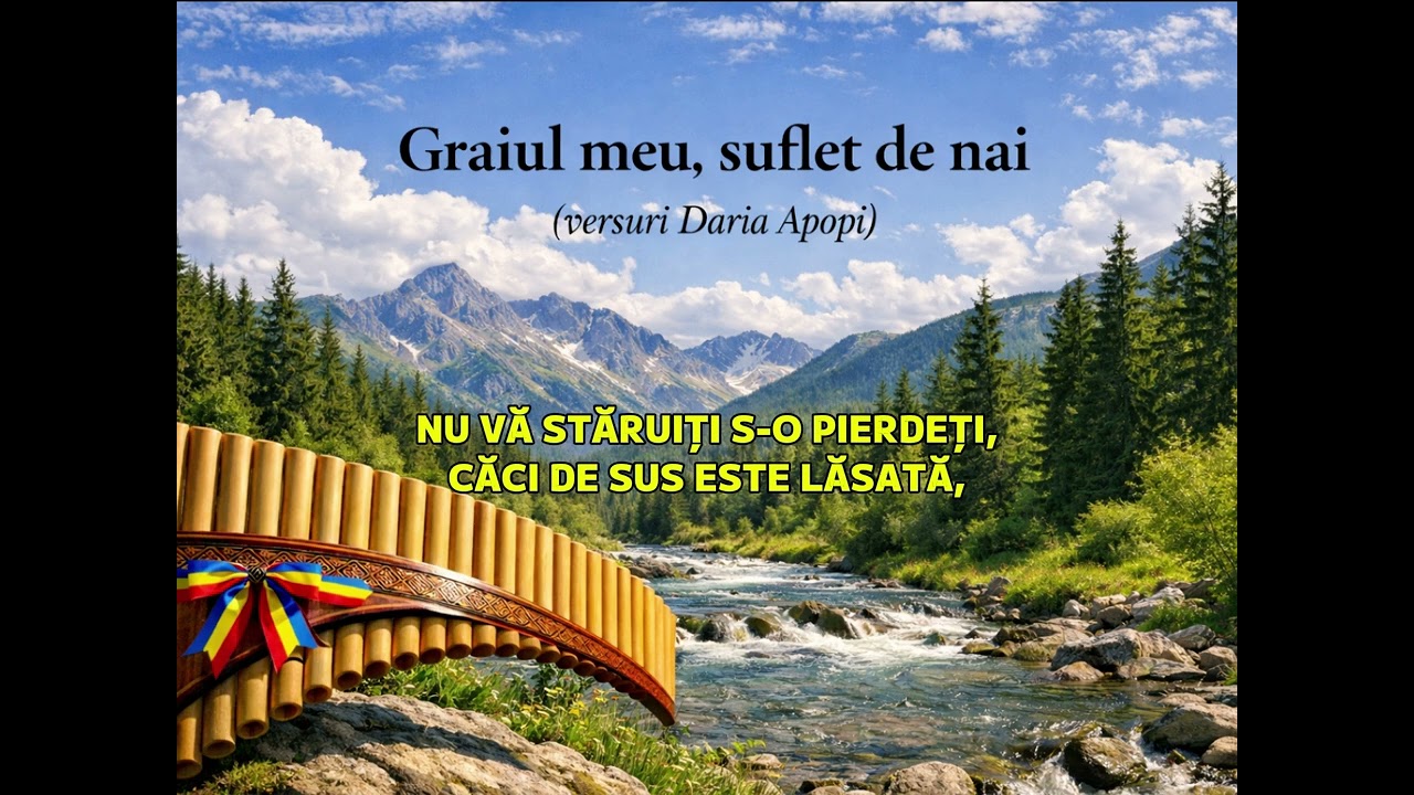 Valea Prutului - Graiul meu, suflet de nai (versuri Daria Apopi) (Lyrics)