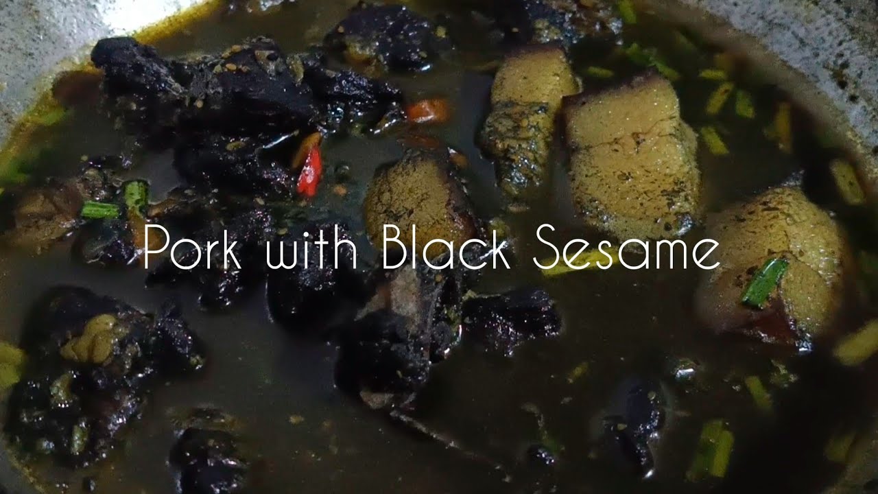 Pork with Black Sesame seeds | Dohsniang Nei-iong | Khasi Style | How to cook Pork with Black Sesame