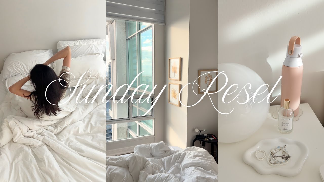 sunday reset routine 🧺 deep clean + organize, prep for the week