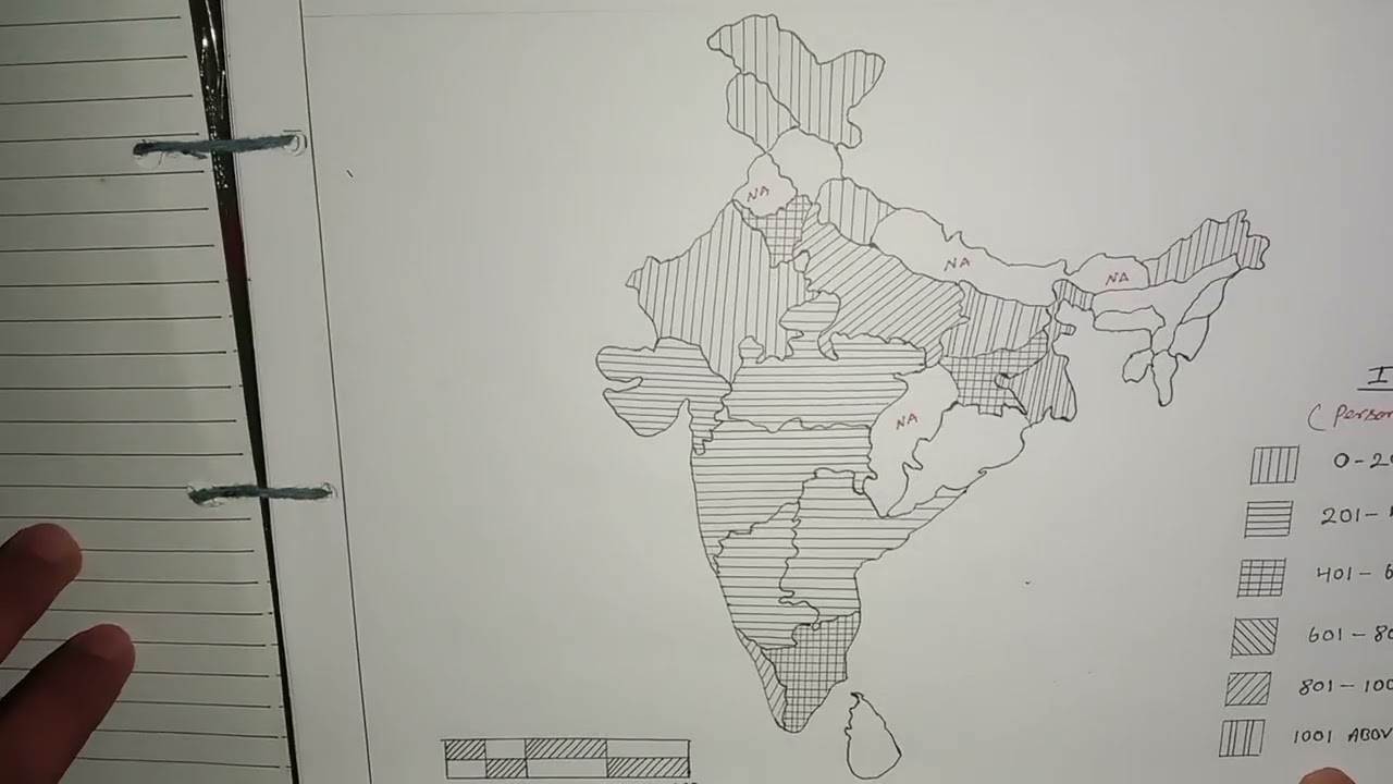 choropleth map of india|choropleth map geography practical|choropleth  map drawing|vkpracticals