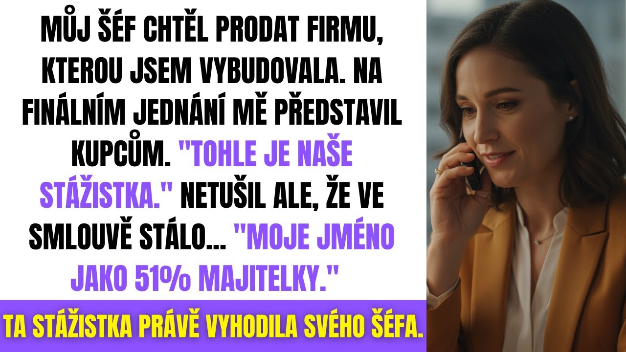Manažer mě nazval „Stážistkou“ — V dokumentech o fúzi jsem byla většinová akcionářka.
