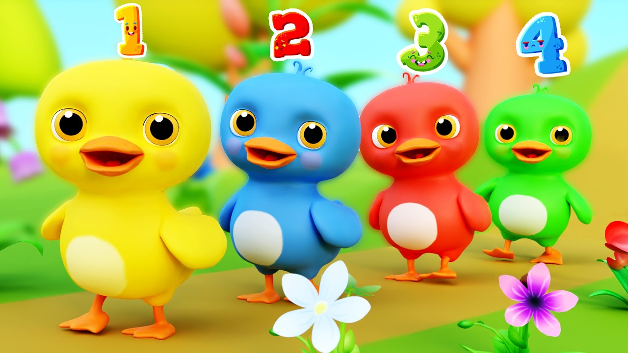 Five Little Ducks Song (Learn Colors Song) | Kids Songs and Nursery Rhymes by Lights Kids 3D