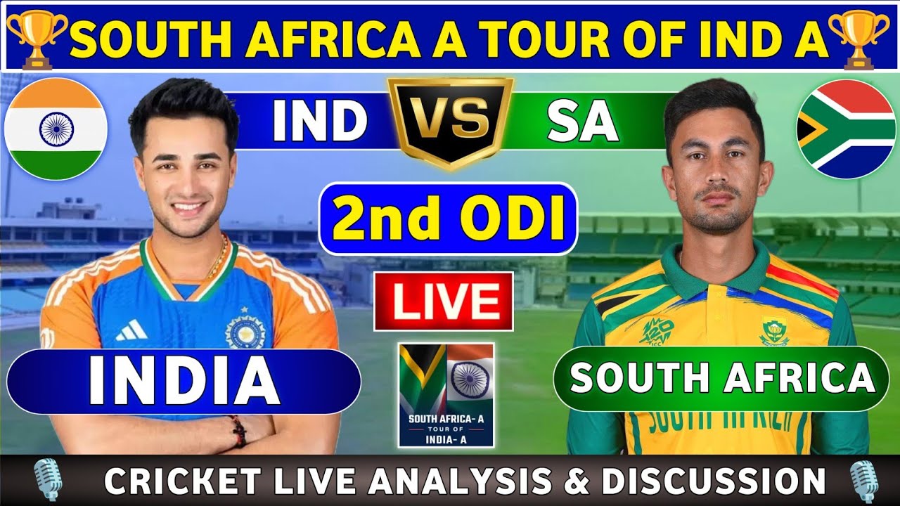 India A vs South Africa A, 2nd ODI Live Match Analysis & Discussion INDA vs SAA 2nd Match