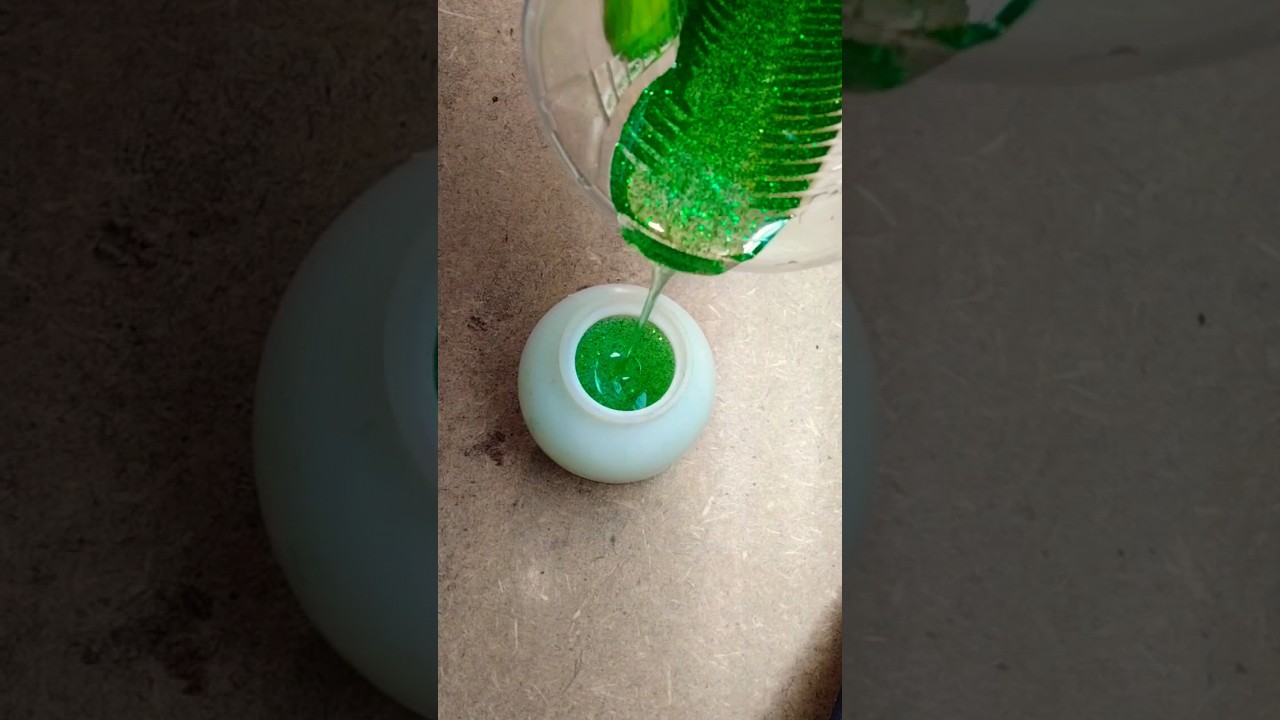 Rat fink Shifter knob part2 #hotrod #custom #resin #satisfying #ratfink #ratrod #green #metalflake