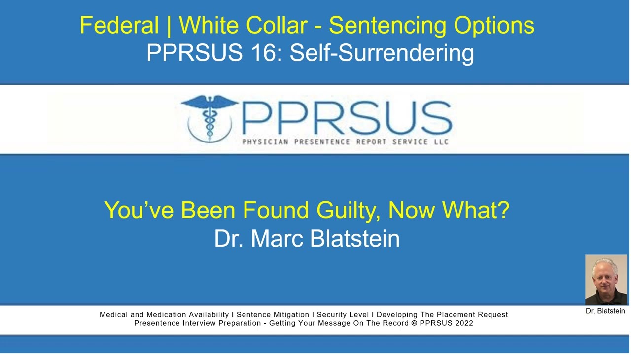 PPRSUS.16a- Self Surrender - Verify that the Court Order is there Before You Arrival, Why? Listen...