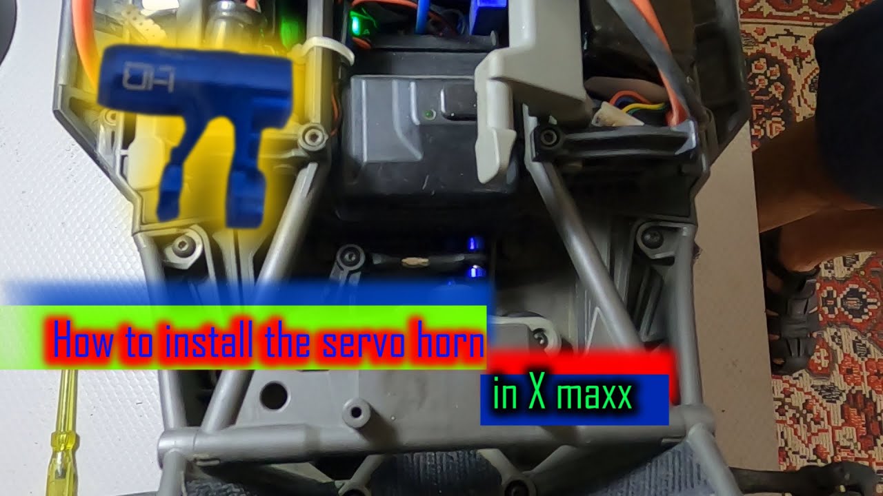 How to install the (servo horn) in X maxx !