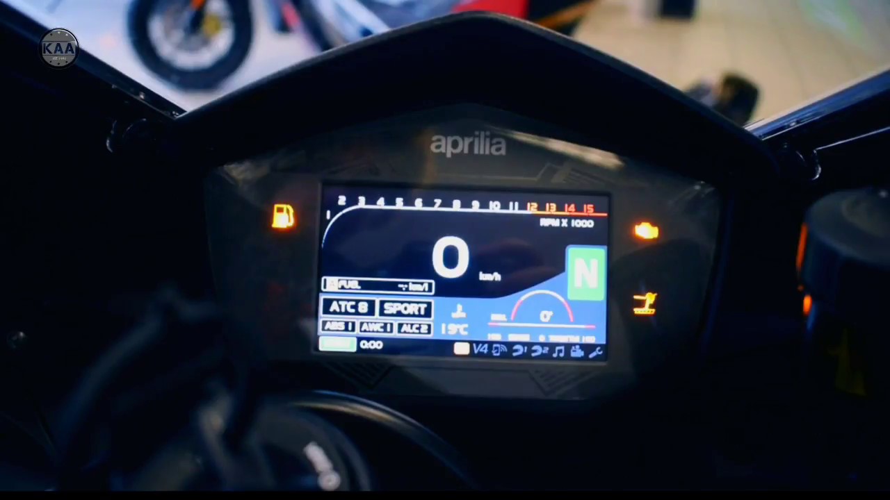 2018 Aprilia RSV4 RR Dashboard Look New Models
