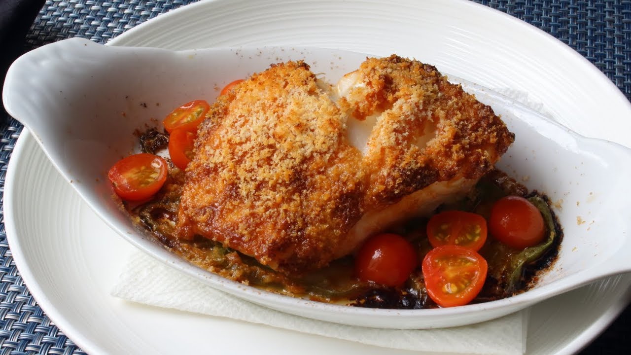 Sea Bass San Sebastian - Spanish-Inspired Garlic, Pepper & Almond Crusted Sea Bass Recipe