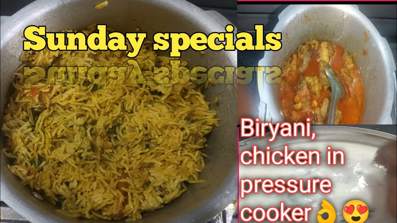 Plane biryani&chicken ని pressurecooker లో ఇలాచేసి చూడండి😍👌||5నిమిషాల్లో రెడీ 