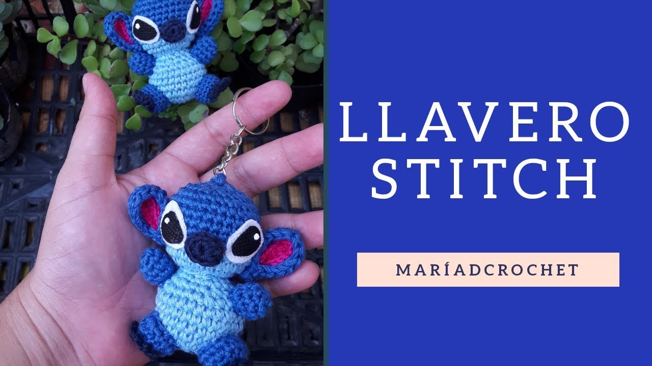 Keychain - Llavero Stitch a Crochet / Aprende a tejer a Stitch, tutorial completo.