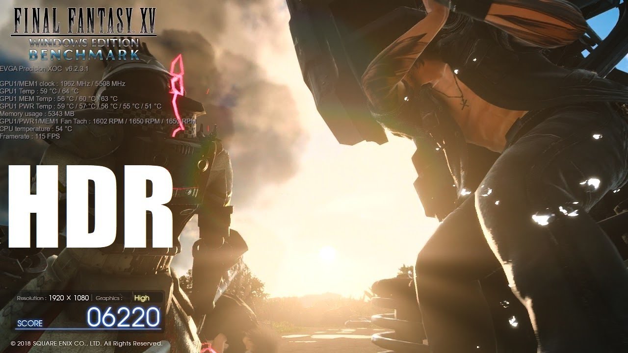 Final Fantasy XV PC Benchmark Test in HDR!