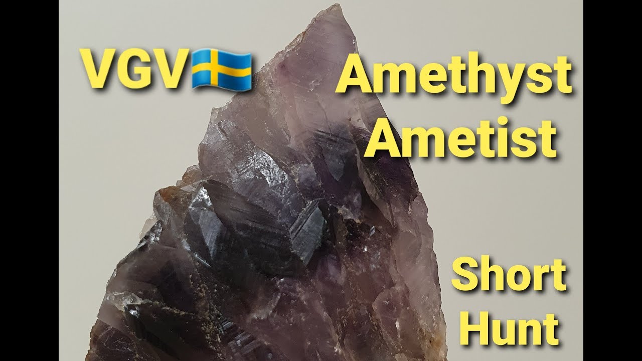 Ametist kristaller i Sverige / Värmland.  Rockhounding / Rockhunting in Sweden.
