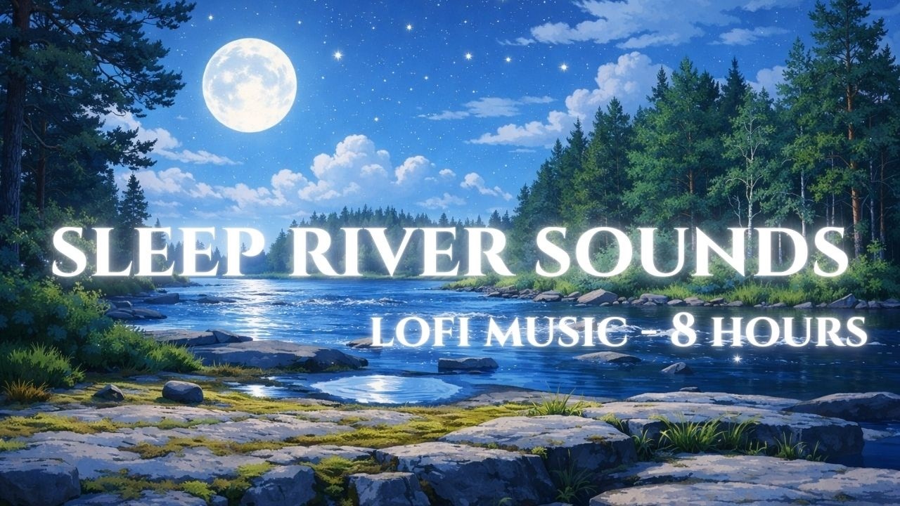 Indian LoFi to Sleep 🌙 River Sound Night • 8 Hours • Ambient Music | Calm & Sleep