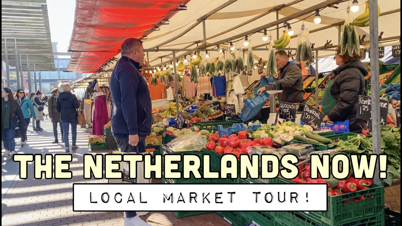 THE NETHERLANDS NOW! Local Market Tour - Stadshart Market Amstelveen | Walking Tour [4K ULTRA HD]