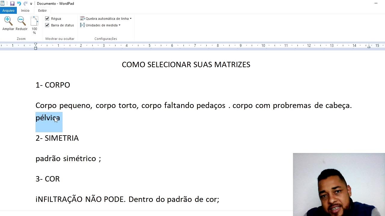 COMO SELECIONAR SUAS MATRIZES
