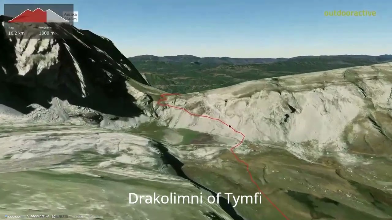 Drakolimni of Tymfi ∆ hiking trails ∆ 3d-trail.com/greece/