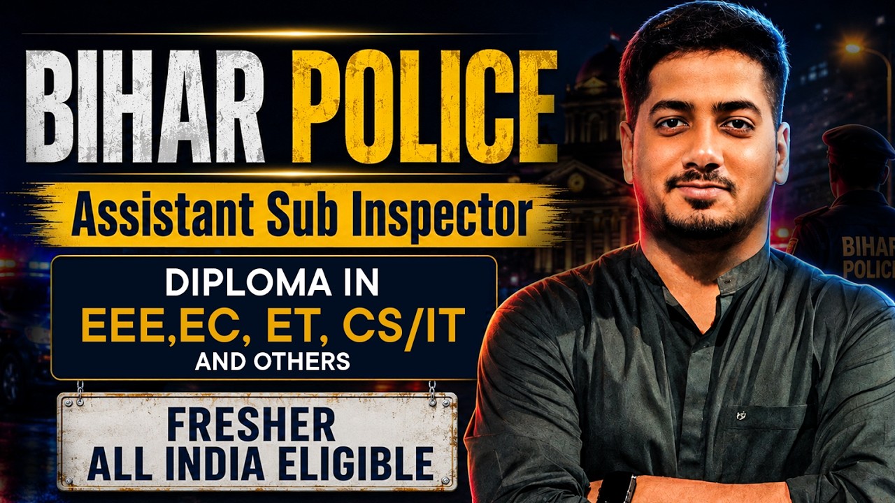 Bihar Police ASI Technical Recruitment 2026 | Diploma Pass Apply Online | Full Details #rishabhsir