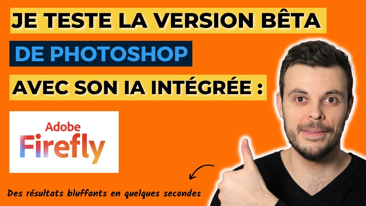 Je teste la nouvelle version bêta d'Adobe Photoshop avec son IA intégrée : Firefly ! C'est bluffant.